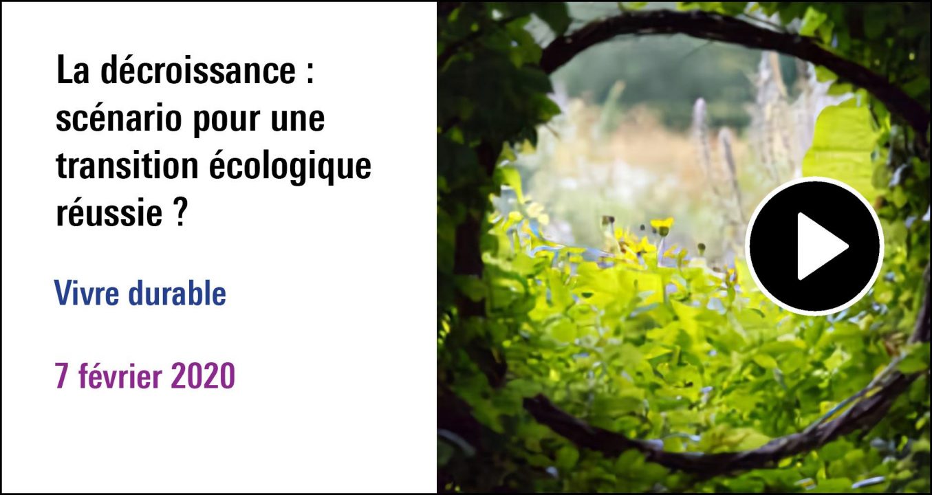 visuel de la séance La décroissance : scénario pour une transition écologique réussie ?, à (re)voir sur le Replay